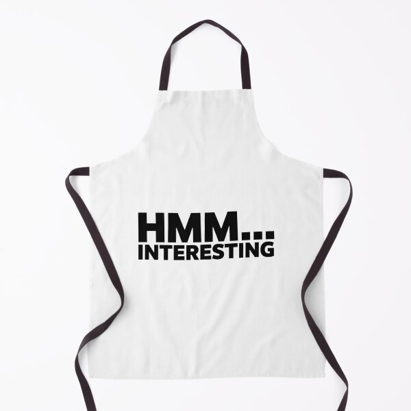 Item preview, HMM INTERESTING Funny Typography Quote Sticker designed and sold by Khokha80.