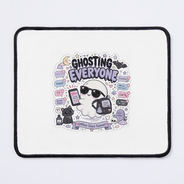 Item preview, Ghosting Everyone – Kawaii Pastel Spooky Ghost Die-Cut Sticker designed and sold by BrainBuckets.
