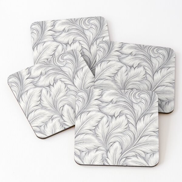 Item preview, White Feathered Plume Relief Pattern designed and sold by Piotrek0001.