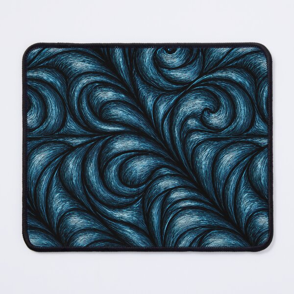Item preview, Midnight Cerulean Swirl Embossed Art designed and sold by Piotrek0001.