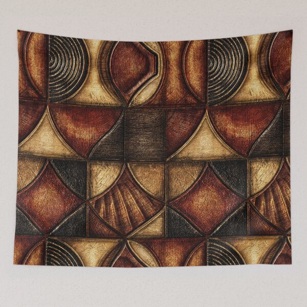 Item preview, Rustic Copper Geometric Tiles Relief designed and sold by Piotrek0001.