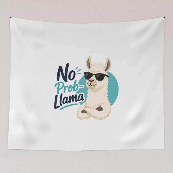 Item preview, No Prob Llama Cool Llama Illustration designed and sold by Cerys-GS.