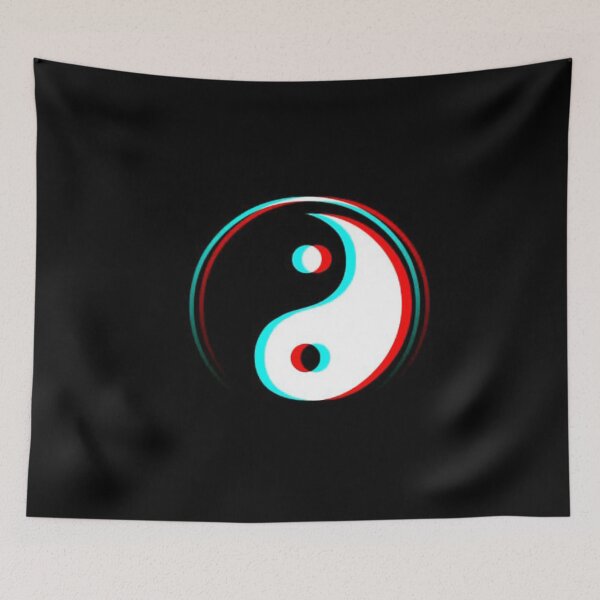 Item preview, 3D Glitch Yin Yang Anaglyph Symbol Art designed and sold by Jimakmo.