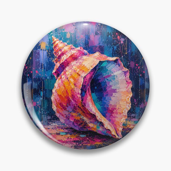 Item preview, Colorful Seashell Abstract Oil Painting Art  designed and sold by Rahma-yehia23.