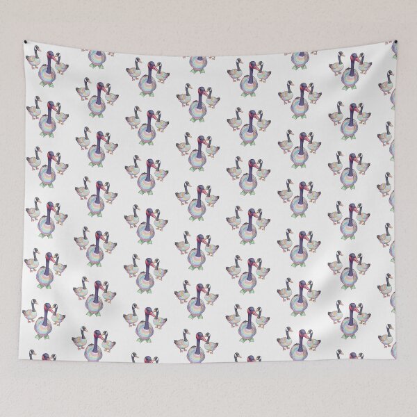 Item preview, Pastel Rainbow Canada Geese Art Print designed and sold by KaleChub.