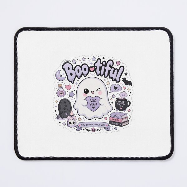 Artikelvorschau, Boo-tiful – Niedlicher Kawaii-Geister-Aufkleber zum Ausschneiden entworfen und verkauft von BrainBuckets.