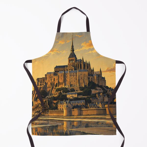 Item preview, Mont-Saint-Michel Historic Landscape Poster | Medieval France Landmark | France Wall Art designed and sold by GnuArt.