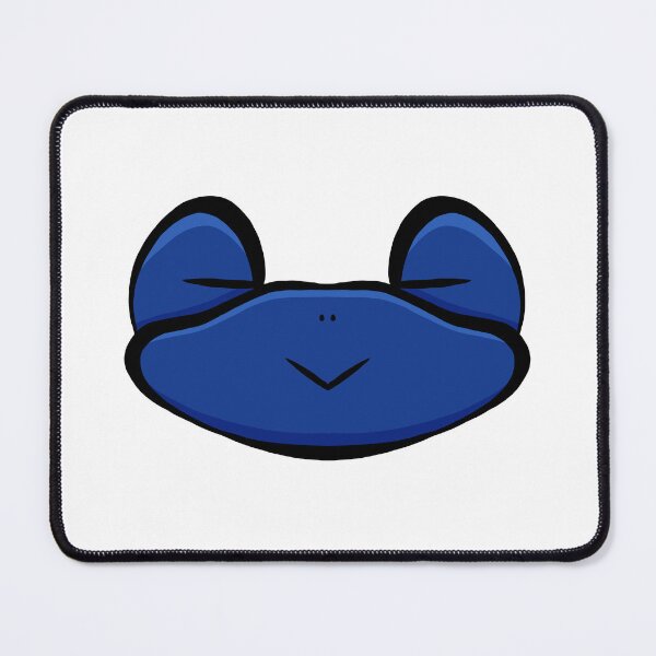 Item preview, Cute Sleepy Frog Face Blue – Minimalist Kawaii Sticker Art designed and sold by davidmalec.
