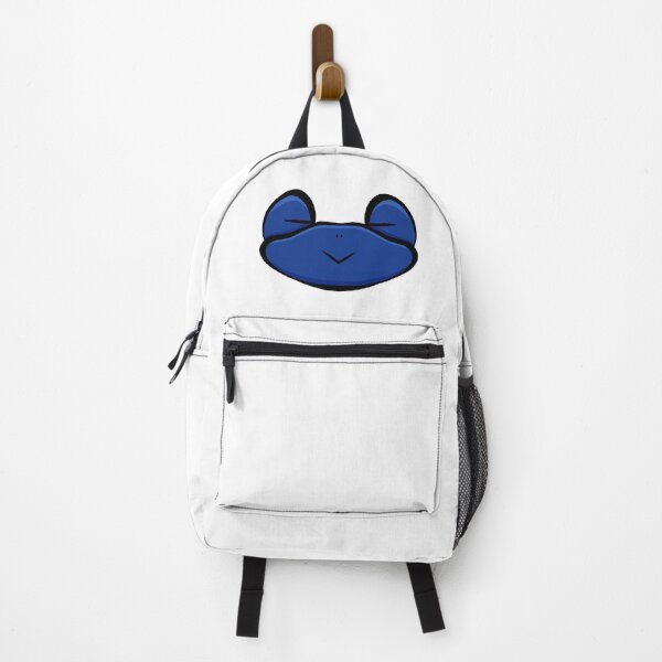 Item preview, Cute Sleepy Frog Face Blue – Minimalist Kawaii Sticker Art designed and sold by davidmalec.