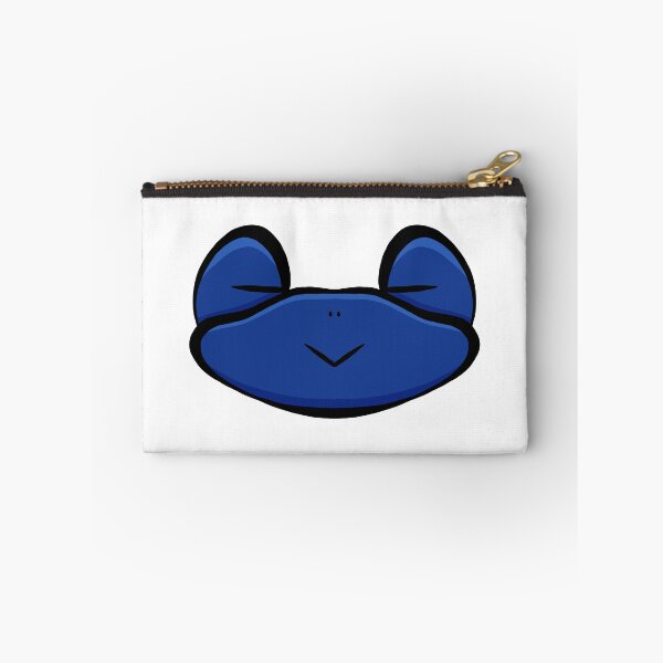 Item preview, Cute Sleepy Frog Face Blue – Minimalist Kawaii Sticker Art designed and sold by davidmalec.
