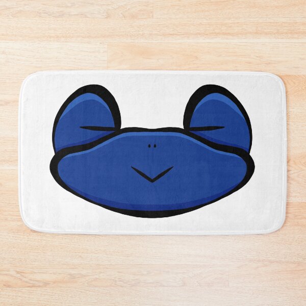 Item preview, Cute Sleepy Frog Face Blue – Minimalist Kawaii Sticker Art designed and sold by davidmalec.