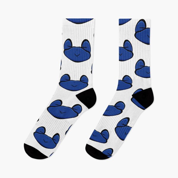 Item preview, Cute Sleepy Frog Face Blue – Minimalist Kawaii Sticker Art designed and sold by davidmalec.