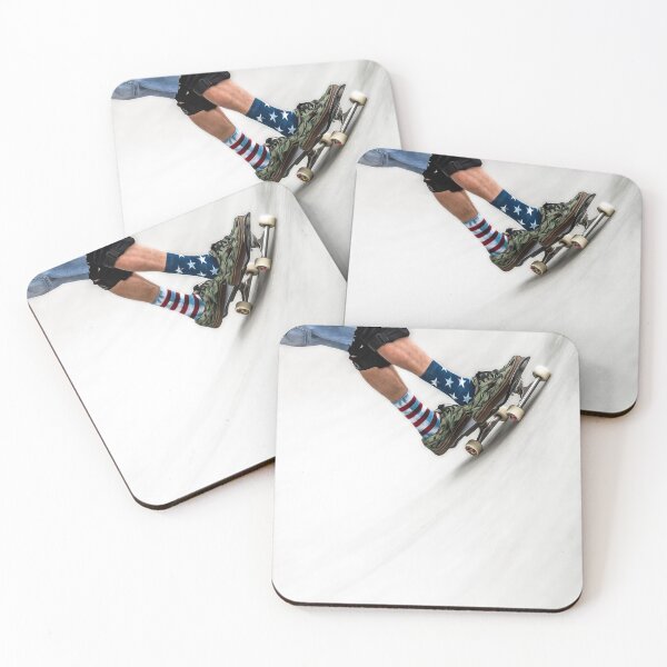 Item preview, Skater with her American socks at the skatepark designed and sold by elcarnero.