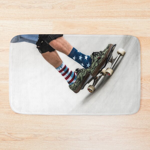 Item preview, Skater with her American socks at the skatepark designed and sold by elcarnero.