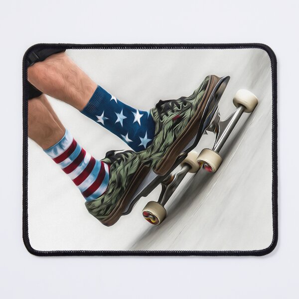 Item preview, Skater with her American socks at the skatepark designed and sold by elcarnero.