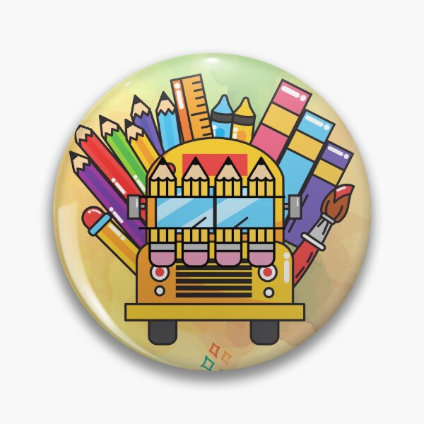 Artikelvorschau, Kreative Illustration eines Schulbusses aus Schulmaterialien. entworfen und verkauft von DodoCraft3.