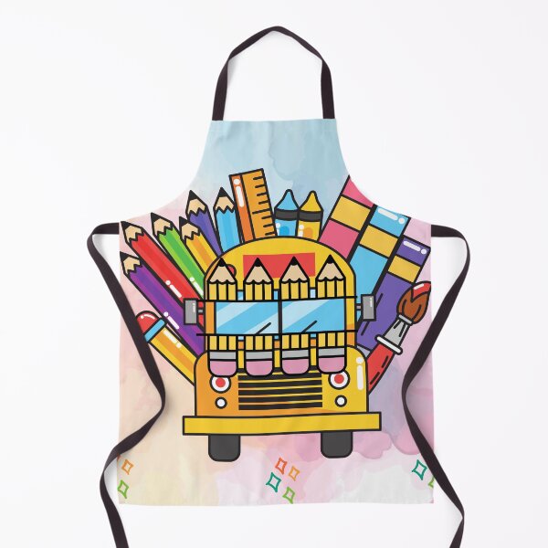 Item preview, Creative School Bus Made of School Supplies Illustration. designed and sold by DodoCraft3.