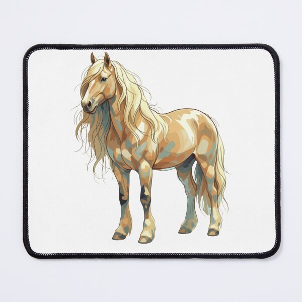 Item preview, Friesian Horse Aesthetic Golden Chestnut Horse Illustration designed and sold by Nalvie Studio.