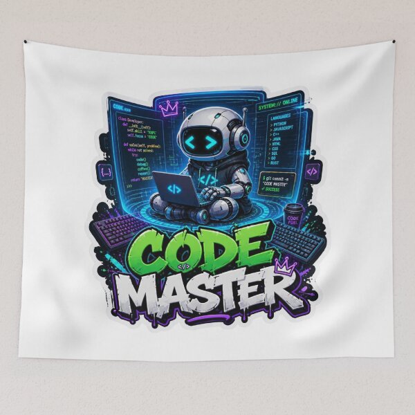 Item preview, CODE MASTER Graffiti Sticker PNG | Programmer Coding Aesthetic | Developer Laptop Vinyl Decal | Software Engineer Tech Gift designed and sold by Stylestickers55.