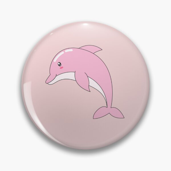 Item preview, Cute Pink Dolphin Kawaii Cute Cartoon Sea Animal designed and sold by SolutionsArt.