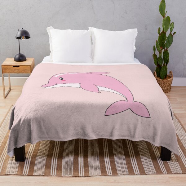 Item preview, Cute Pink Dolphin Kawaii Cute Cartoon Sea Animal designed and sold by SolutionsArt.