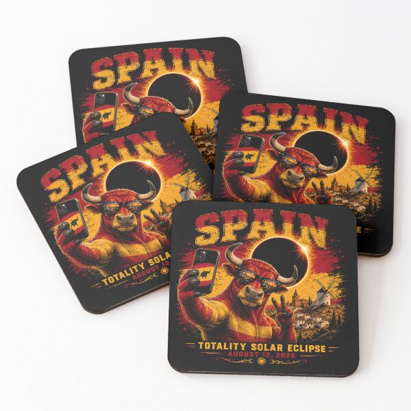 Item preview, Spain Totality Solar Eclipse August 12 2026 - Spanish Bull Selfie Art designed and sold by DreamPup.