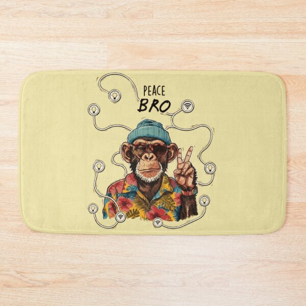Item preview, Peace Bro Cool Chimpanzee Hawaiian Shirt Graphic designed and sold by Shakhbata-1.