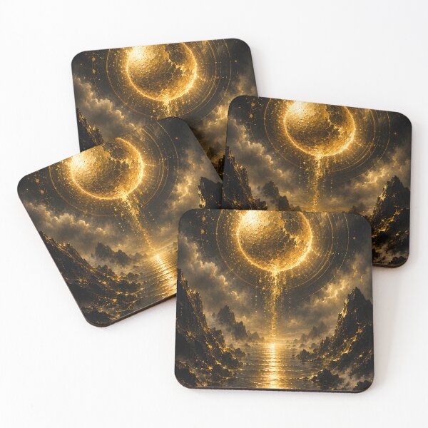 Item preview, Golden Eternity – Luxury Abstract Wall Art with Cosmic Gold designed and sold by bauschberts.