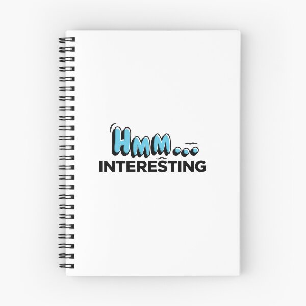 Item preview, HMM INTERESTING Funny Typography Quote Sticker designed and sold by Khokha80.