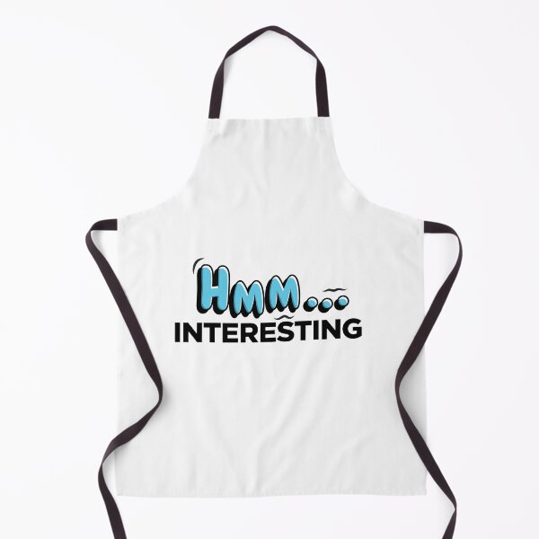 Item preview, HMM INTERESTING Funny Typography Quote Sticker designed and sold by Khokha80.