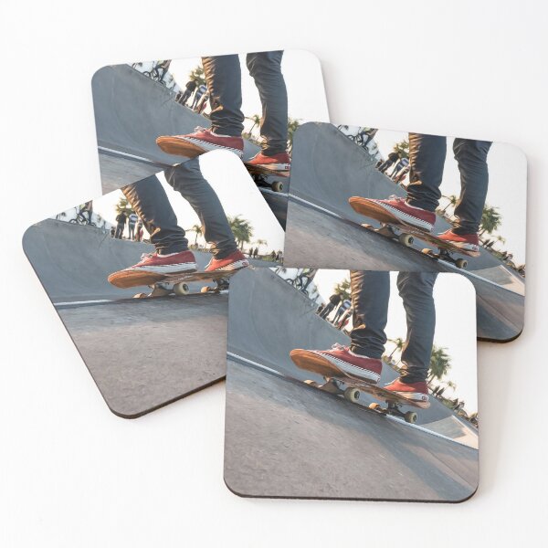 Item preview, Skater wearing his red sneakers at the skatepark designed and sold by elcarnero.