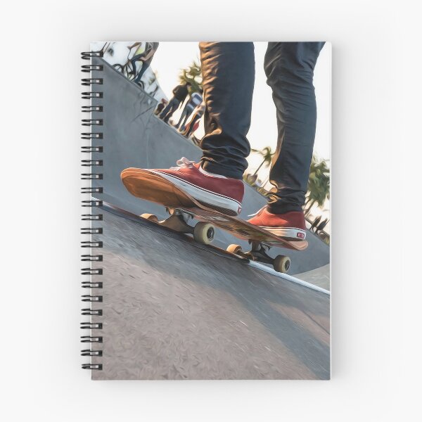 Item preview, Skater wearing his red sneakers at the skatepark designed and sold by elcarnero.