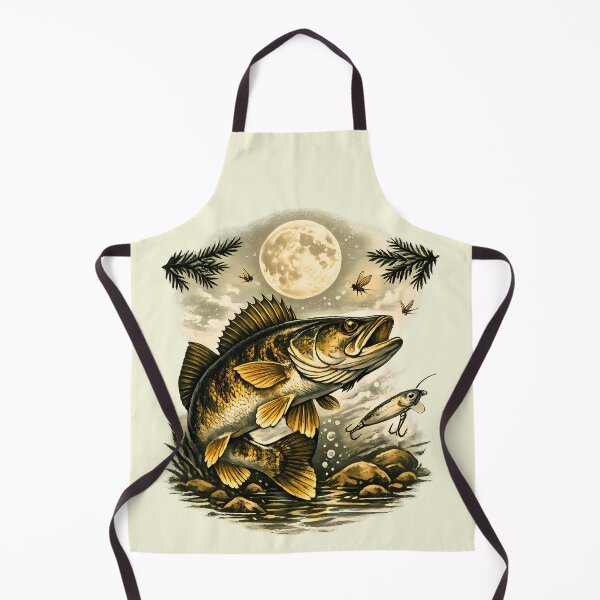 Item preview, Zander under the moonlight of a northern lake designed and sold by Daily Quirk.