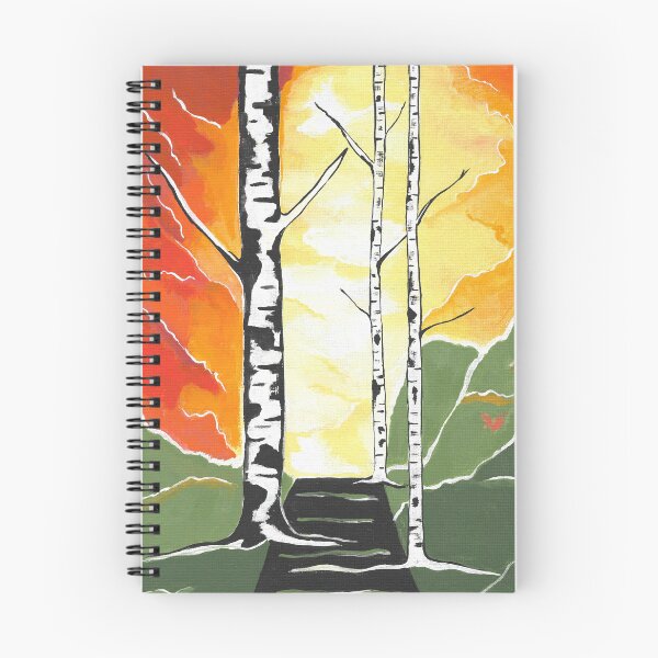 Item preview, Colorful Birch Tree Landscape Painting designed and sold by Sartoris Art.