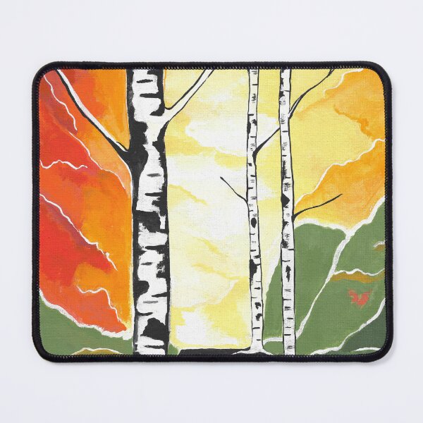 Item preview, Colorful Birch Tree Landscape Painting designed and sold by Sartoris Art.