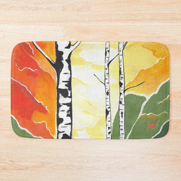Item preview, Colorful Birch Tree Landscape Painting designed and sold by Sartoris Art.