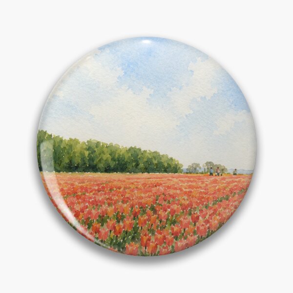 Item preview, Tulip Fields Watercolor designed and sold by lushlyss.