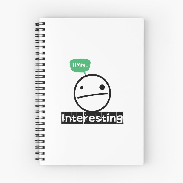 Item preview, HMM INTERESTING Funny Typography Quote Sticker designed and sold by Khokha80.