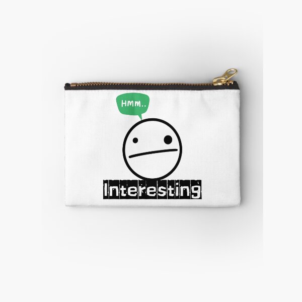 Item preview, HMM INTERESTING Funny Typography Quote Sticker designed and sold by Khokha80.