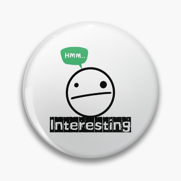 Item preview, HMM INTERESTING Funny Typography Quote Sticker designed and sold by Khokha80.