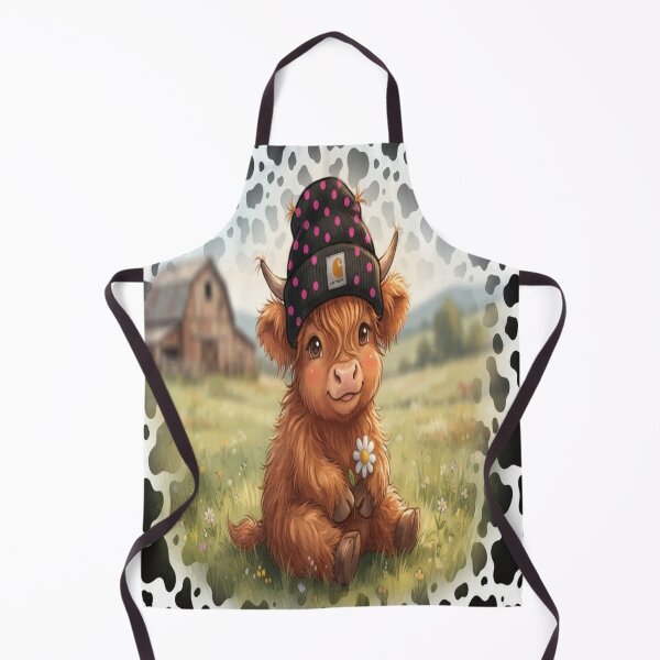 Item preview, cute cow with Carhartt beanie designed and sold by Linders Lucious Looks.
