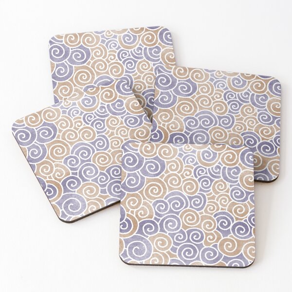 Item preview, Abstract Blue Green Spirals Pattern Color-3 designed and sold by Farissa Designs.