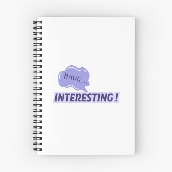 Item preview, HMM INTERESTING Funny Typography Quote Sticker designed and sold by Khokha80.