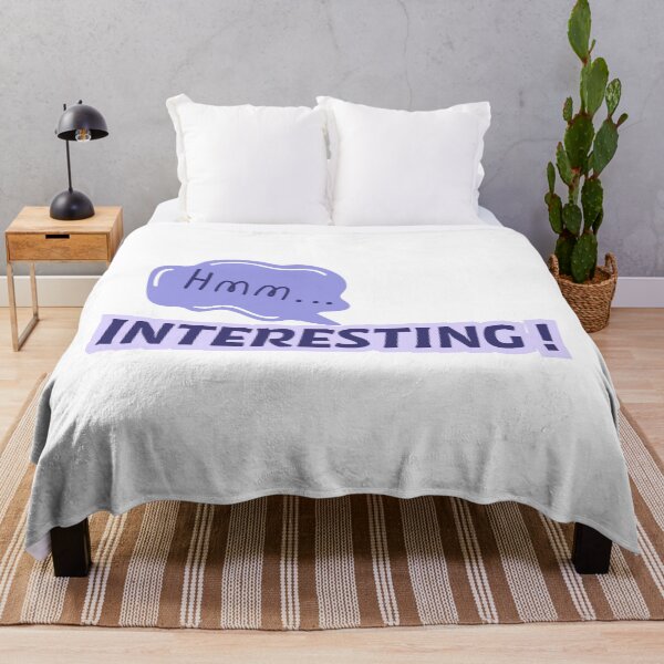 Item preview, HMM INTERESTING Funny Typography Quote Sticker designed and sold by Khokha80.
