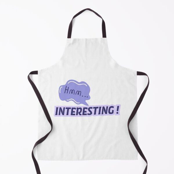 Item preview, HMM INTERESTING Funny Typography Quote Sticker designed and sold by Khokha80.