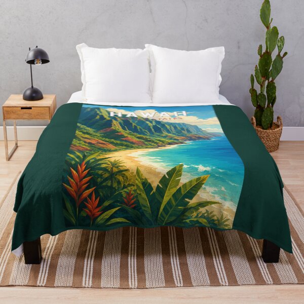 Item preview, Hawaii Illustration Travel Art Vintage designed and sold by KrisSidDesigns.