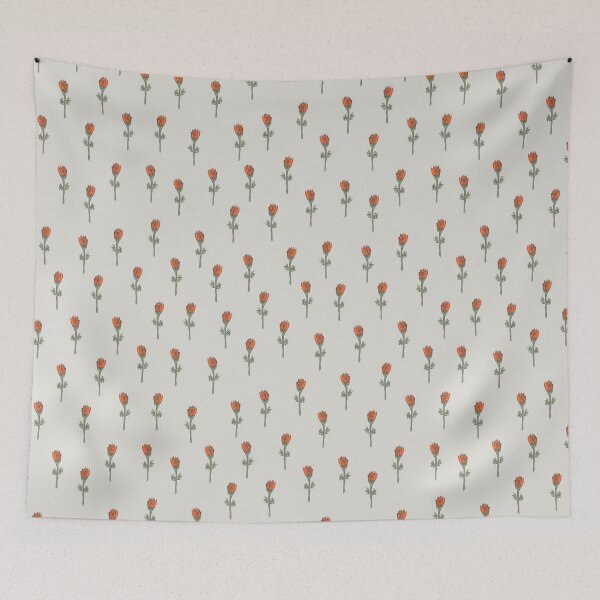 Item preview, Daisy small orange with gray background designed and sold by cezidesign.