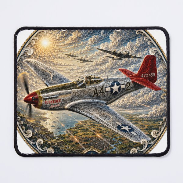 Item preview, Guardians of the Sky –P-51 Mustang Framed Aviation Wall Art designed and sold by 1Vision Design.