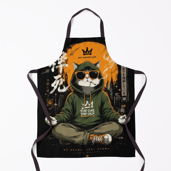 Item preview, Stay Cool Stay Calm Meditating Cat Graphic designed and sold by Shakhbata-1.