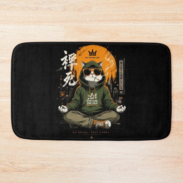 Item preview, Stay Cool Stay Calm Meditating Cat Graphic designed and sold by Shakhbata-1.